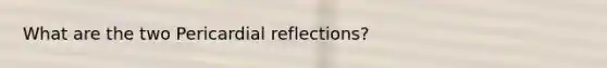 What are the two Pericardial reflections?