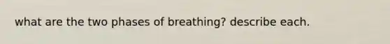 what are the two phases of breathing? describe each.