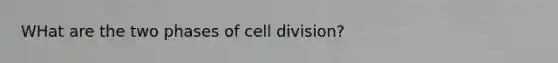 WHat are the two phases of cell division?