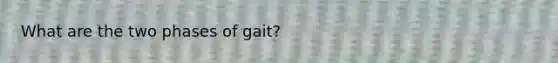 What are the two phases of gait?