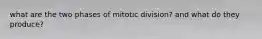 what are the two phases of mitotic division? and what do they produce?