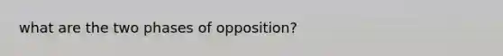 what are the two phases of opposition?