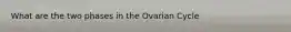 What are the two phases in the Ovarian Cycle