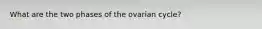 What are the two phases of the ovarian cycle?