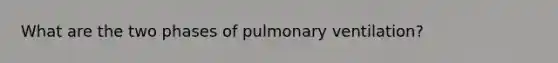 What are the two phases of pulmonary ventilation?
