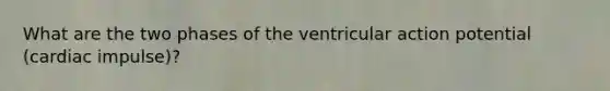 What are the two phases of the ventricular action potential (cardiac impulse)?