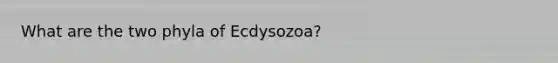 What are the two phyla of Ecdysozoa?