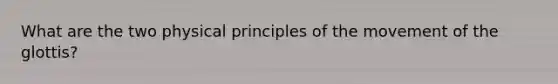 What are the two physical principles of the movement of the glottis?