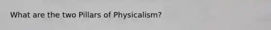 What are the two Pillars of Physicalism?