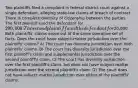 Two plaintiffs filed a complaint in federal district court against a single defendant, alleging state-law claims of breach of contract. There is complete diversity of citizenship between the parties. The first plaintiff sued the defendant for 200,000. The second plaintiff sued the defendant for20,000. Both plaintiffs' claims arose out of the same operative set of facts. Does the court have subject-matter jurisdiction over the plaintiffs' claims? A) The court has diversity jurisdiction over both plaintiffs' claims. B) The court has diversity jurisdiction over the first plaintiff's claim and supplemental jurisdiction over the second plaintiff's claim. C) The court has diversity jurisdiction over the first plaintiff's claim, but does not have subject-matter jurisdiction over the second plaintiff's claim. D) The court does not have subject-matter jurisdiction over either of the plaintiffs' claims.