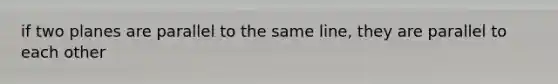 if two planes are parallel to the same line, they are parallel to each other