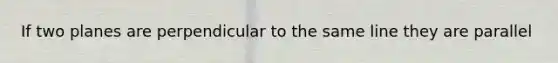 If two planes are perpendicular to the same line they are parallel