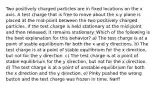 Two positively charged particles are in fixed locations on the x axis. A test charge that is free to move about the x-y plane is placed at the mid-point between the two positively charged particles. If the test charge is held stationary at the mid-point and then released, it remains stationary. Which of the following is the best explanation for this behavior? a) The test charge is at a point of stable equilibrium for both the x and y directions. b) The test charge is at a point of stable equilibrium for the x direction, but not for the y direction. c) The test charge is at a point of stable equilibrium for the y direction, but not for the x direction. d) The test charge is at a point of unstable equilibrium for both the x direction and the y direction. e) Pinky pushed the wrong button and the test charge was frozen in time. Narf!