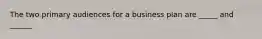 The two primary audiences for a business plan are _____ and ______