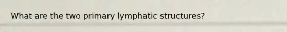 What are the two primary lymphatic structures?