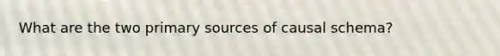 What are the two primary sources of causal schema?