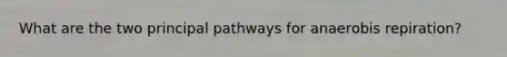 What are the two principal pathways for anaerobis repiration?