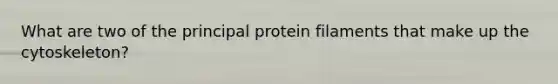 What are two of the principal protein filaments that make up the cytoskeleton?