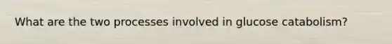 What are the two processes involved in glucose catabolism?