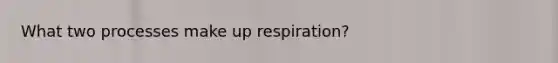 What two processes make up respiration?