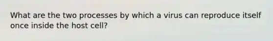 What are the two processes by which a virus can reproduce itself once inside the host cell?