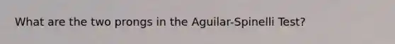 What are the two prongs in the Aguilar-Spinelli Test?