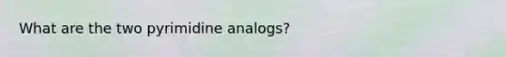 What are the two pyrimidine analogs?