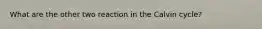 What are the other two reaction in the Calvin cycle?