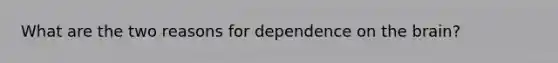 What are the two reasons for dependence on the brain?