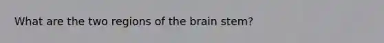 What are the two regions of the brain stem?