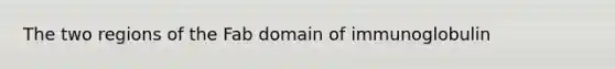 The two regions of the Fab domain of immunoglobulin