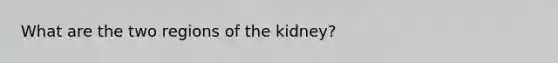 What are the two regions of the kidney?