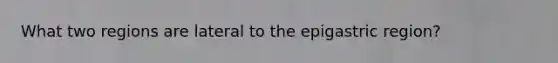 What two regions are lateral to the epigastric region?