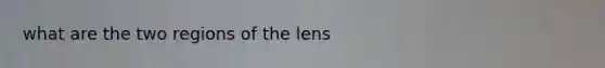 what are the two regions of the lens