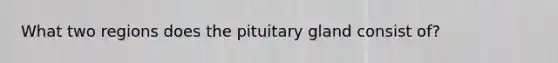 What two regions does the pituitary gland consist of?