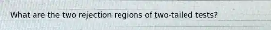 What are the two rejection regions of two-tailed tests?