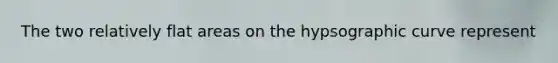 The two relatively flat areas on the hypsographic curve represent