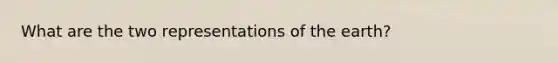 What are the two representations of the earth?