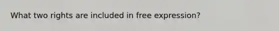 What two rights are included in free expression?