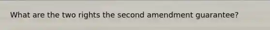 What are the two rights the second amendment guarantee?