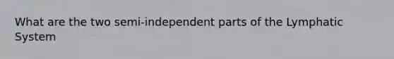 What are the two semi-independent parts of the Lymphatic System