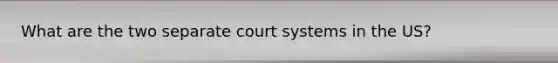 What are the two separate court systems in the US?