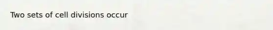 Two sets of cell divisions occur