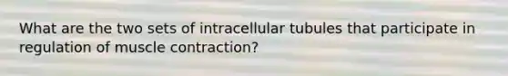 What are the two sets of intracellular tubules that participate in regulation of muscle contraction?