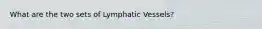 What are the two sets of Lymphatic Vessels?