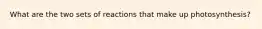 What are the two sets of reactions that make up photosynthesis?