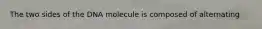 The two sides of the DNA molecule is composed of alternating