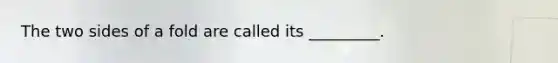 The two sides of a fold are called its _________.