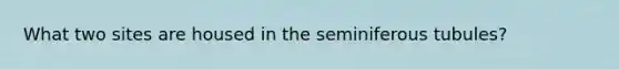 What two sites are housed in the seminiferous tubules?