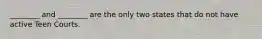 ________ and ________ are the only two states that do not have active Teen Courts.